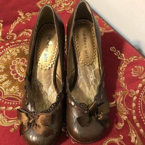 Steve Madden Girl Brown Kitten Heels SOLD